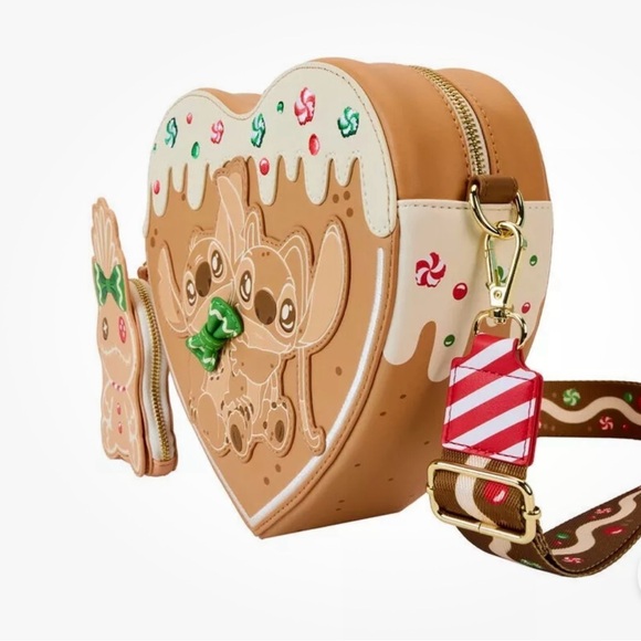 Loungefly Stitch gingerbread cross body and card holder - Picture 3 of 9